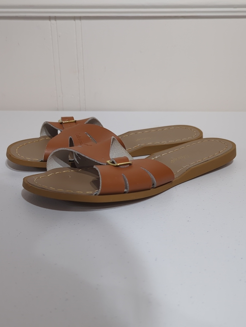 Salt Water Classic Slide - Tan - size 7